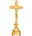 Solid Brass Standing Crucifix