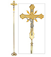 Beautiful Polished Brass Processional Cross