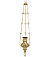 Vigil Oil Lamps with Red Glass