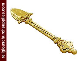 Embossed Brass Incense Spoon