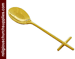 Cross Handle Brass Incense Spoon