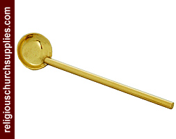 Plain Handle Brass Incense Spoon
