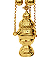 Orthodox Incense Burner with 4 Chain and 12 Bells