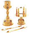 Gold Plated Chalice Set with Enameled