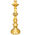 Altar Candlestick-Altar Candle in Brass