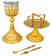 Russian Carved Chalice Set