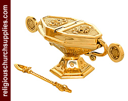 Church Incense Boat and Spoon for Thurible