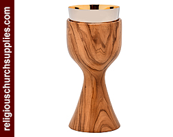 Wooden Chalice with Nickel Plated Cup