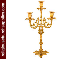 Brass Orthodox Russian Candlestick