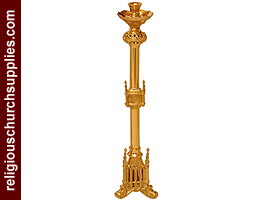 Brass Altar Gothic Style Candlestick