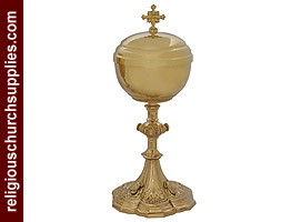 Solid Brass Holy Family Ciborium Italian Style