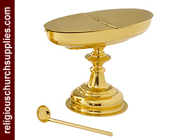 Solid Brass Charcoal Boat and Spoon Set