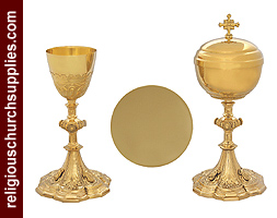 Italian Style Chalice, Paten and Ciborium Sets