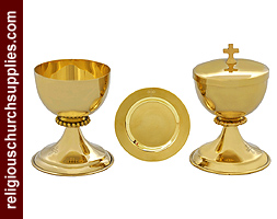 Italian Style Chalice, Paten and Ciborium Sets