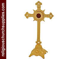Brass Crossed Reliquary