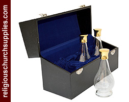 Triple Glass Holy Oil Stocks with Case
