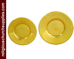 Solid Brass Well Paten with Curved Edge