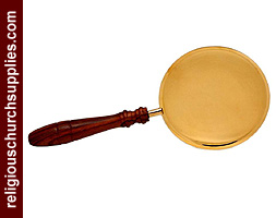 Brass Paten with Wood Handle