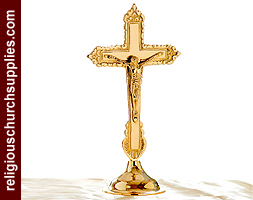 Brass Standing Crucifix