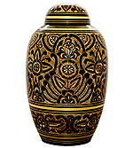 Enamel Brass Cremation Urn